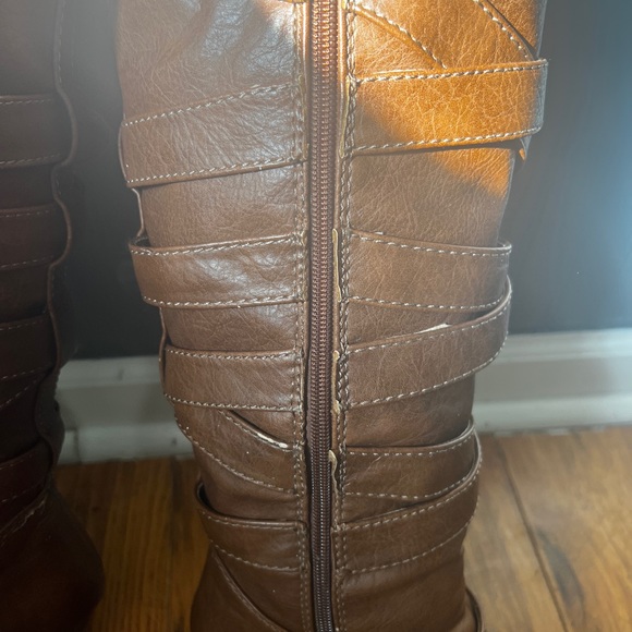 Women’s Fall Boots Buckle Strap Polyurethane size 9 brown heel - Picture 8 of 12